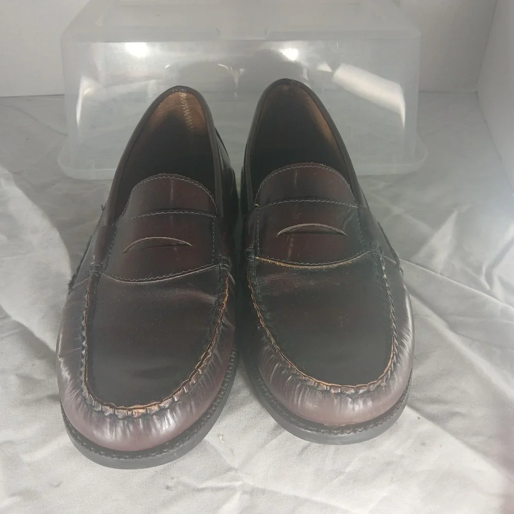 Bostonian Mens Brown Leather Penny Loafers Dress Shoes Size 8M‎